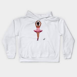 African American ballerina in pink #014 brown skin ballerina.The top 100 of the best Kids Hoodie